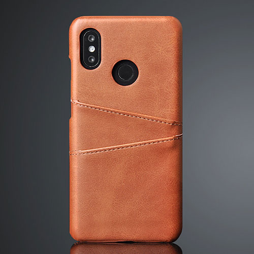 Soft Luxury Leather Snap On Case Cover S02 for Xiaomi Mi 8 Brown