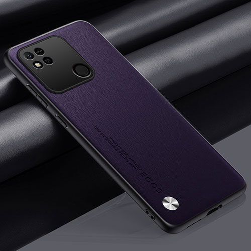 Soft Luxury Leather Snap On Case Cover S02 for Xiaomi POCO C3 Purple