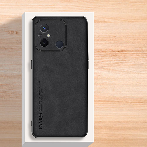 Soft Luxury Leather Snap On Case Cover S02 for Xiaomi Poco C55 Black