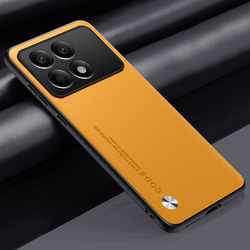 Soft Luxury Leather Snap On Case Cover S02 for Xiaomi Redmi K70 Pro 5G Yellow