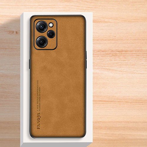 Soft Luxury Leather Snap On Case Cover S02 for Xiaomi Redmi Note 12 Pro Speed 5G Orange