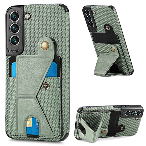 Soft Luxury Leather Snap On Case Cover S02D for Samsung Galaxy S21 Plus 5G Green