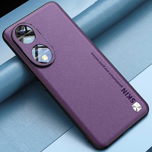 Soft Luxury Leather Snap On Case Cover S03 for Huawei Honor 90 5G Purple