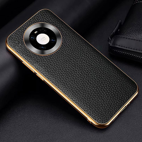 Soft Luxury Leather Snap On Case Cover S03 for Huawei Mate 40E Pro 5G Black