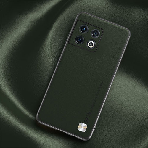 Soft Luxury Leather Snap On Case Cover S03 for OnePlus 10 Pro 5G Midnight Green