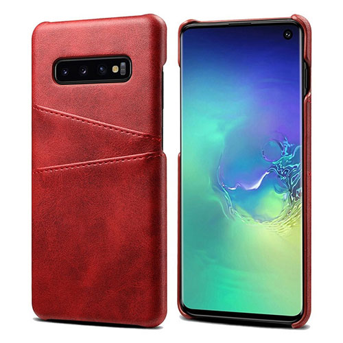 Soft Luxury Leather Snap On Case Cover S03 for Samsung Galaxy S10 5G Red