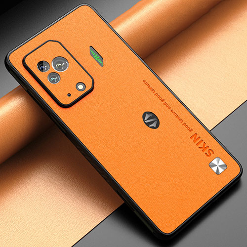 Soft Luxury Leather Snap On Case Cover S03 for Xiaomi Black Shark 5 Pro 5G Orange