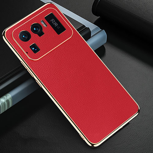 Soft Luxury Leather Snap On Case Cover S03 for Xiaomi Mi 11 Ultra 5G Red