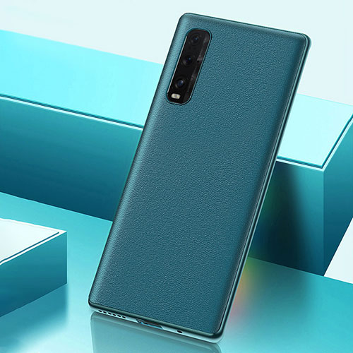 Soft Luxury Leather Snap On Case Cover S04 for Oppo Find X2 Green