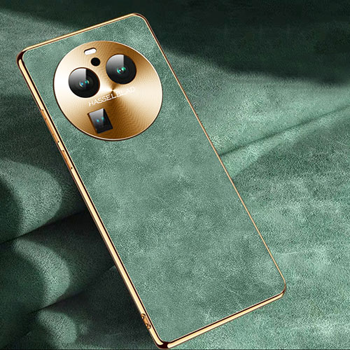 Soft Luxury Leather Snap On Case Cover S04 for Oppo Find X6 Pro 5G Green