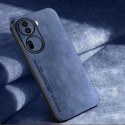 Soft Luxury Leather Snap On Case Cover S04 for Oppo Reno11 Pro 5G Blue