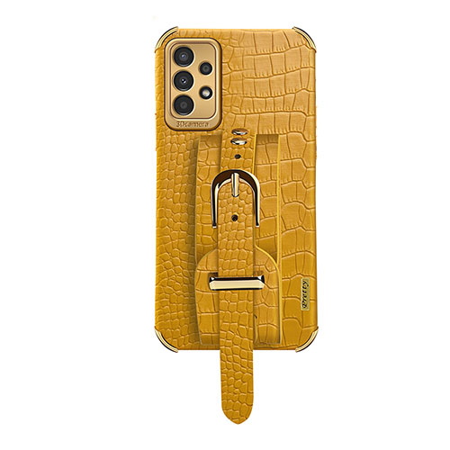Soft Luxury Leather Snap On Case Cover S04 for Samsung Galaxy A13 4G Yellow