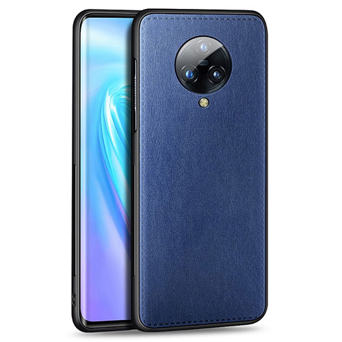 Soft Luxury Leather Snap On Case Cover S04 for Vivo Nex 3 Blue