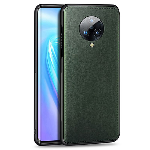 Soft Luxury Leather Snap On Case Cover S04 for Vivo Nex 3S Green