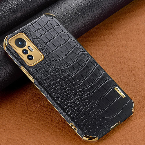 Soft Luxury Leather Snap On Case Cover S04 for Xiaomi Mi 12 Pro 5G Black