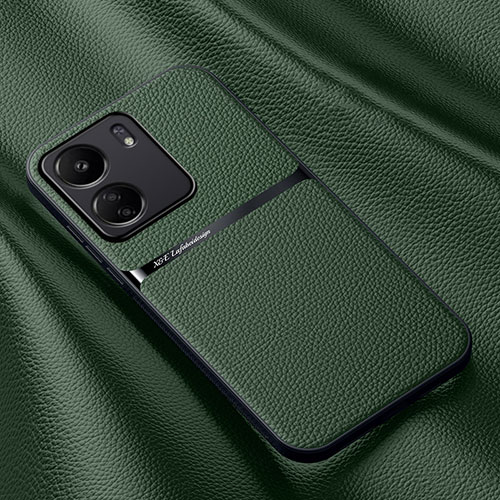 Soft Luxury Leather Snap On Case Cover S04 for Xiaomi Poco C65 Green