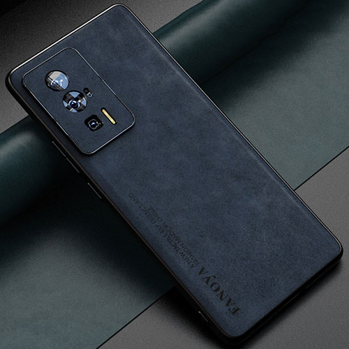 Soft Luxury Leather Snap On Case Cover S04 for Xiaomi Redmi K60 Pro 5G Blue