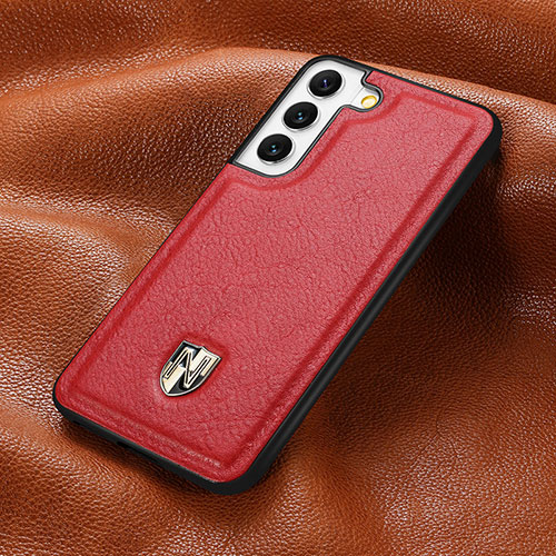 Soft Luxury Leather Snap On Case Cover S06D for Samsung Galaxy S21 Plus 5G Red