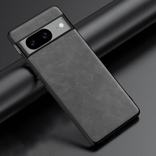 Soft Luxury Leather Snap On Case Cover S07 for Google Pixel 8 5G Gray