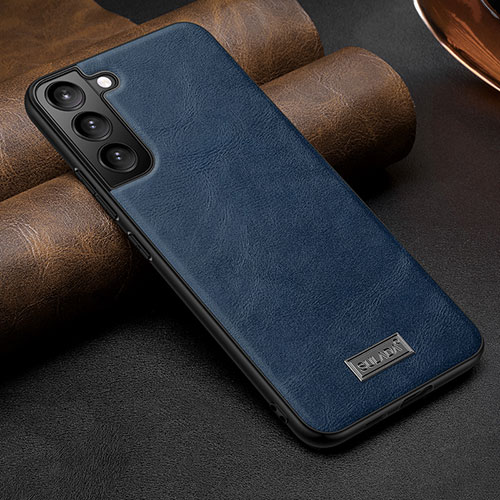 Soft Luxury Leather Snap On Case Cover S07 for Samsung Galaxy S21 Plus 5G Blue