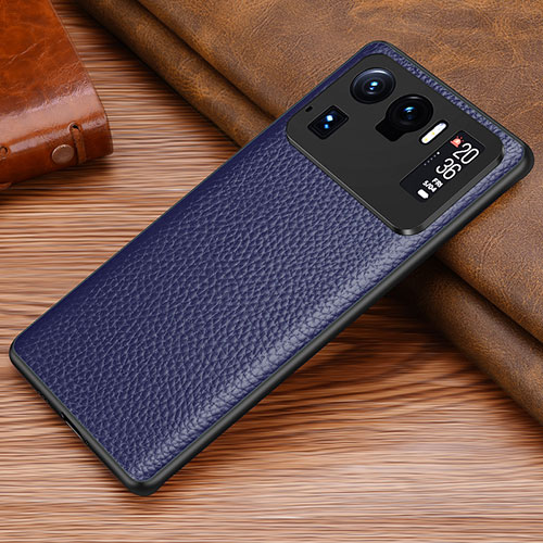 Soft Luxury Leather Snap On Case Cover S07 for Xiaomi Mi 11 Ultra 5G Blue