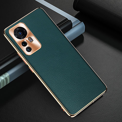 Soft Luxury Leather Snap On Case Cover S07 for Xiaomi Mi 12 5G Green