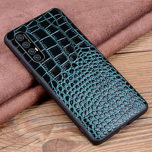 Soft Luxury Leather Snap On Case Cover S08 for Oppo Find X2 Neo Blue