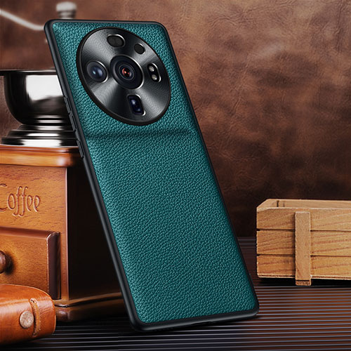 Soft Luxury Leather Snap On Case Cover S12 for Xiaomi Mi 12S Ultra 5G Cyan