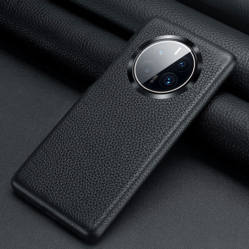 Soft Luxury Leather Snap On Case Cover ST1 for Huawei Mate 50 Pro Black