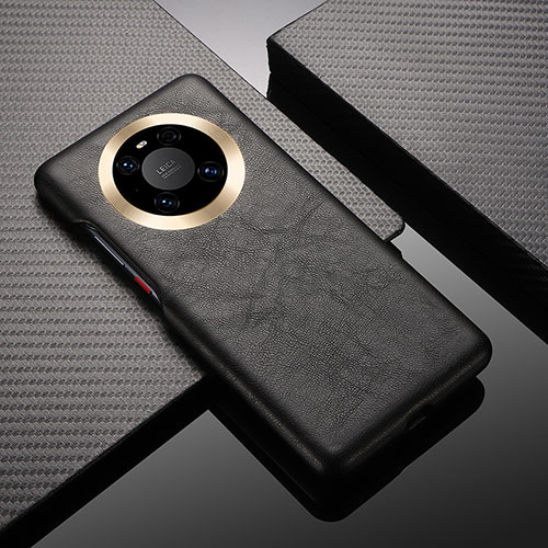 Soft Luxury Leather Snap On Case Cover ST1 for Huawei Mate 60 Black