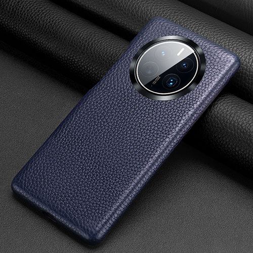 Soft Luxury Leather Snap On Case Cover ST2 for Huawei Mate 60 Pro+ Plus Blue