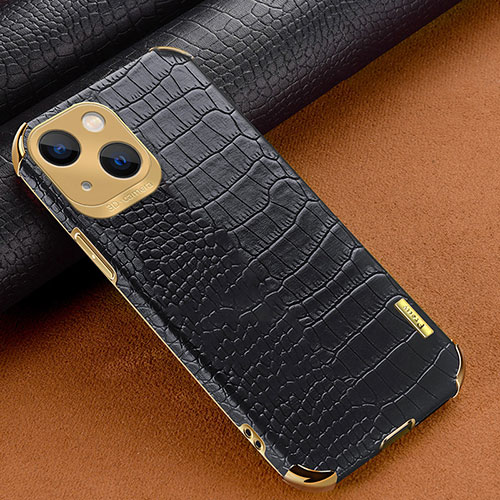 Soft Luxury Leather Snap On Case Cover XD1 for Apple iPhone 14 Plus Black