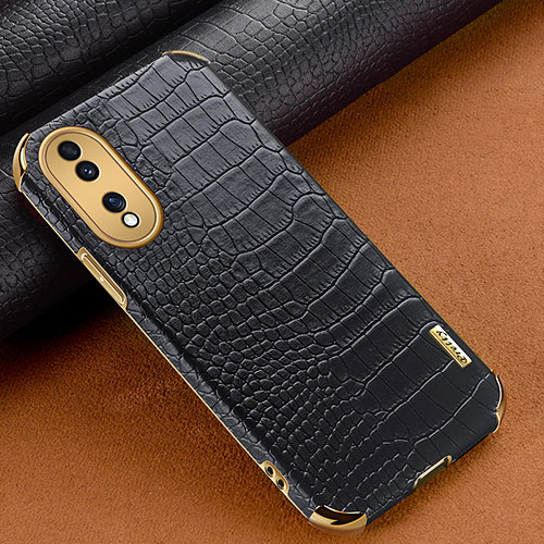 Soft Luxury Leather Snap On Case Cover XD1 for Huawei Honor 70 5G Black