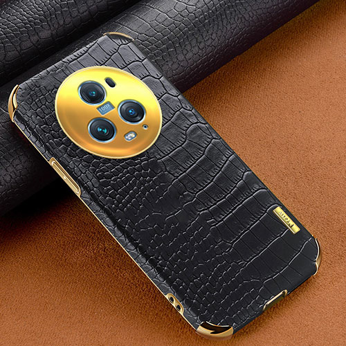 Soft Luxury Leather Snap On Case Cover XD1 for Huawei Honor Magic5 Pro 5G Black