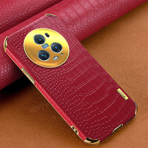 Soft Luxury Leather Snap On Case Cover XD1 for Huawei Honor Magic5 Pro 5G Red