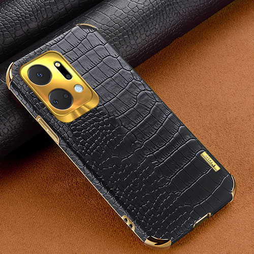 Soft Luxury Leather Snap On Case Cover XD1 for Huawei Honor X7a Black