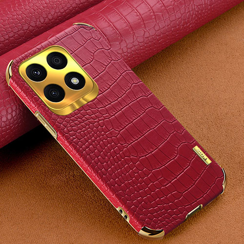 Soft Luxury Leather Snap On Case Cover XD1 for Huawei Honor X8a 4G Red