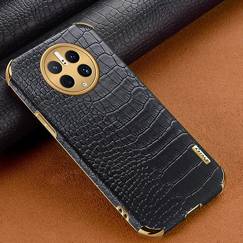 Soft Luxury Leather Snap On Case Cover XD1 for Huawei Mate 50 Pro Black