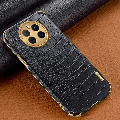 Soft Luxury Leather Snap On Case Cover XD1 for Huawei Mate 50E Black