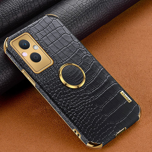 Soft Luxury Leather Snap On Case Cover XD1 for Oppo A96 5G Black