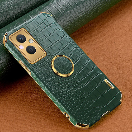 Soft Luxury Leather Snap On Case Cover XD1 for Oppo F21 Pro 5G Green