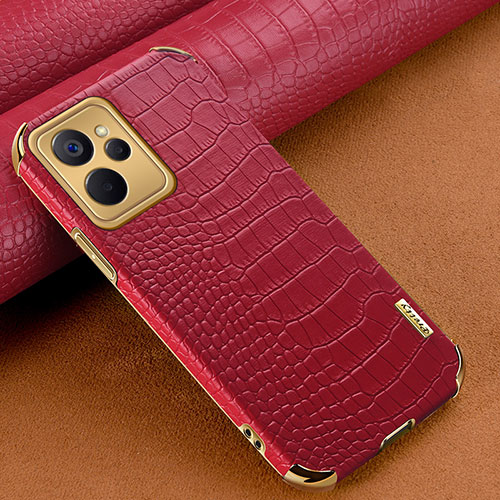 Soft Luxury Leather Snap On Case Cover XD1 for Realme 9i 5G Red
