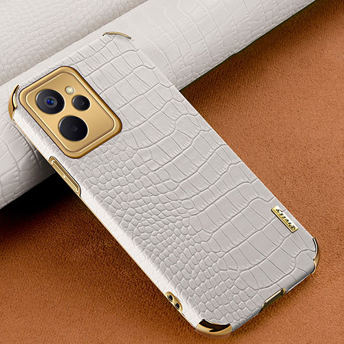 Soft Luxury Leather Snap On Case Cover XD1 for Realme 9i 5G White