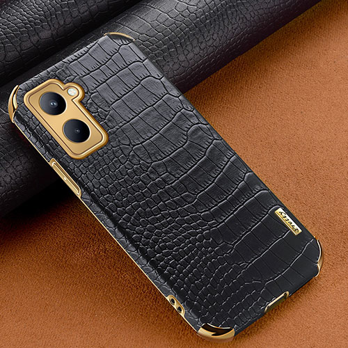 Soft Luxury Leather Snap On Case Cover XD1 for Realme C33 (2023) Black