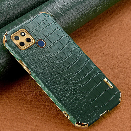 Soft Luxury Leather Snap On Case Cover XD1 for Realme Q2i 5G Green