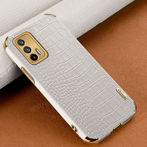 Soft Luxury Leather Snap On Case Cover XD1 for Realme Q3 Pro 5G White