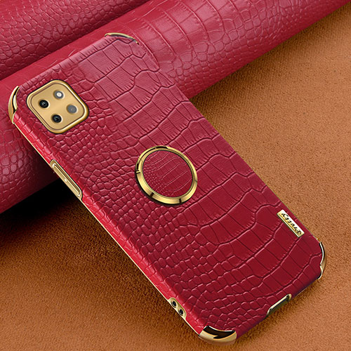 Soft Luxury Leather Snap On Case Cover XD1 for Samsung Galaxy A22 5G Red