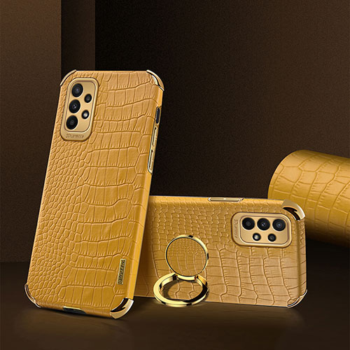 Soft Luxury Leather Snap On Case Cover XD1 for Samsung Galaxy A23 4G Yellow