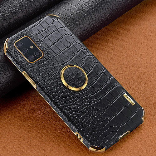 Soft Luxury Leather Snap On Case Cover XD1 for Samsung Galaxy A51 4G Black