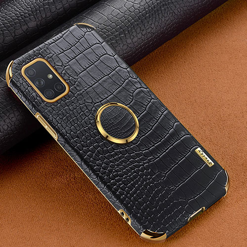 Soft Luxury Leather Snap On Case Cover XD1 for Samsung Galaxy A71 5G Black